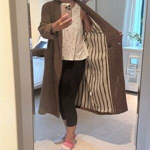 Women's Brown oversized sweater coat